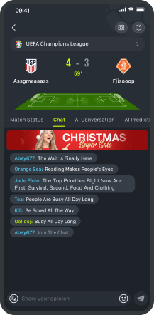 Match centre with lineups and head-to-head in the TuSport app