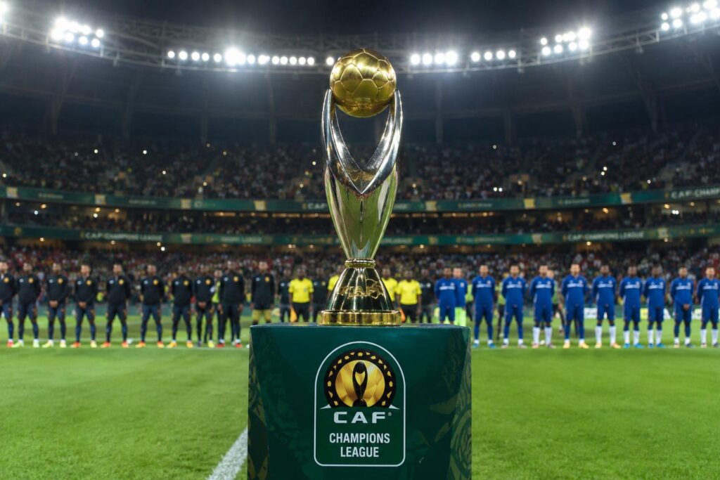 CAF Champions League trophy graphic representing Africa's biggest club competition