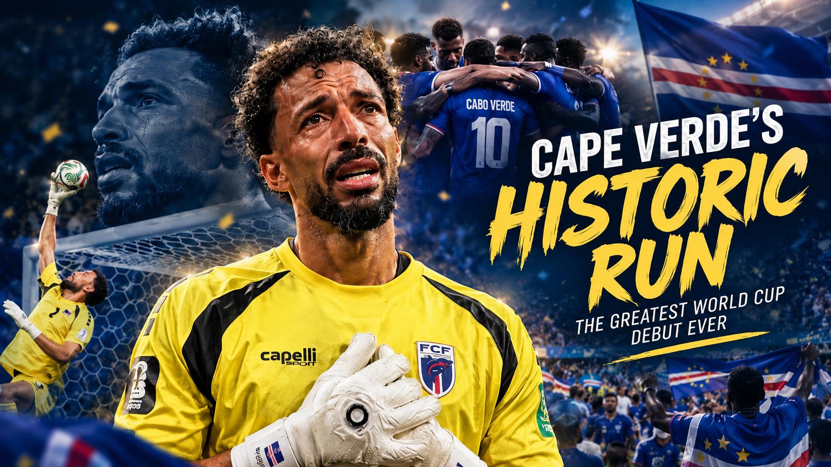 Cape Verde goalkeeper Vozinha celebrating after the 0-0 draw against Spain at the 2026 FIFA World Cup